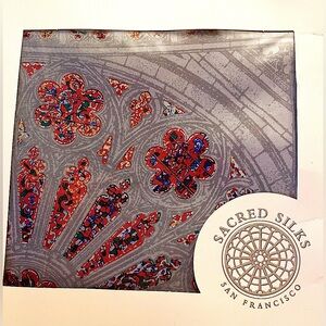 Sacred Silks Creation Rose Window Scarf, 100% Silk, Brand New, Original box